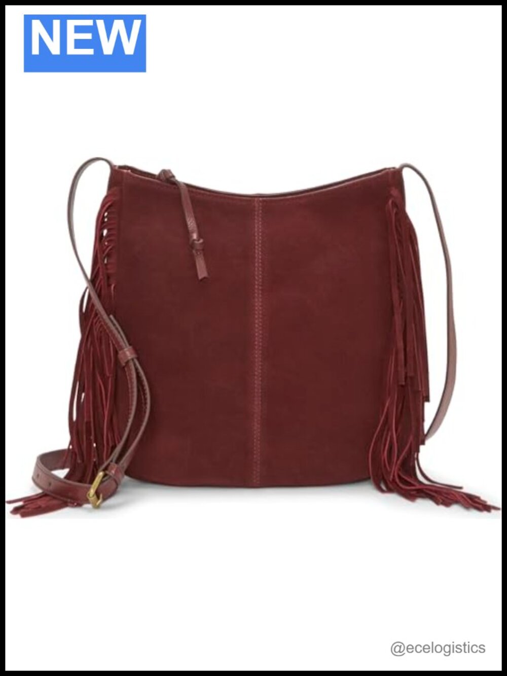 Nyra Fringe Crossbody Suede Leather Hobo Bag Zipper